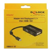 Delock Adapter Mini-DisplayPort auf VGA/HDMI/DVI  passiv...