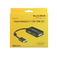 Delock Adapter DisplayPort 1.1 (DP) auf VGA/HDMI/DVI...