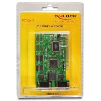 IO Delock PCI Karte 4x seriell DB9