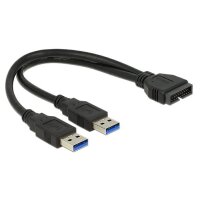 Delock Kabel USB 3.0 Pin Header > 2x USB 3.0 Type-A male