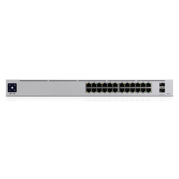 Ubiquiti Switch UniFi 16xRJ45 GBit/8xRJ45 2.5G/2xSFP+ Managed Max 19" Rack-Mountable, 1,3" Touchscreen