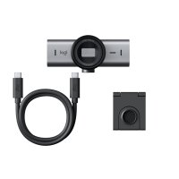 Logitech Webcam MX BRIO 705 for Business 4K silver/black AI image enhancement, RightSight, RightLight