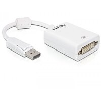 Delock Adapter DisplayPort (DP) auf DVI St/Bu white