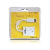 Delock Adapter DisplayPort (DP) auf DVI St/Bu white