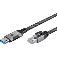 Ethernet-Kabel USB-A 3.0 auf RJ45, 1 m USB-A 3.0 auf RJ45 CAT6 FTP 0100 Adapterkabel 1m