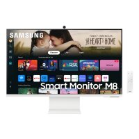 Samsung LCD S32DM801UU 32" white UHD Smart Monitor...