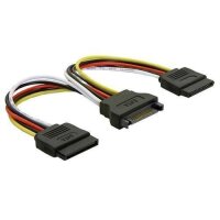 Delock Adapter SATA Strom 15-pin -> 2x SATA gerade