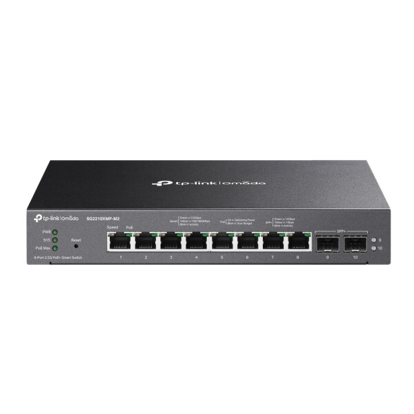 TP-LINK Switch SG2210XMP-M2 10x2,5Gbit/2xSFP+ Managed PoE+ (160W) Omada SDN