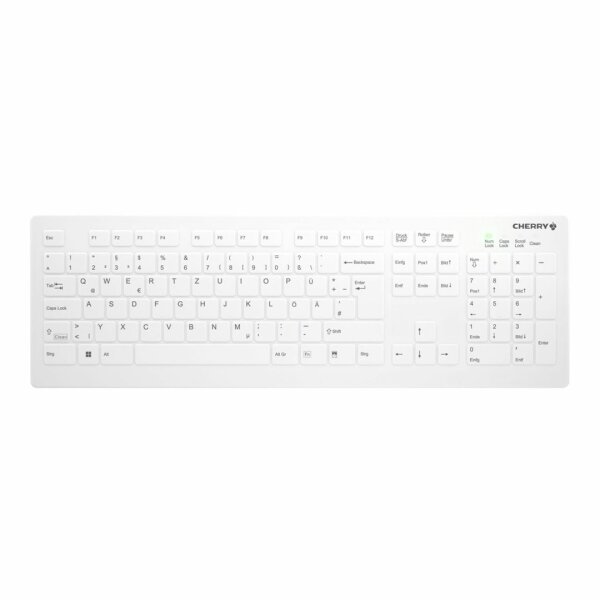 CHERRY Keyboard AK-C8112 Medical wireless sealed [DE] white IP68 kabellos, vollversiegelt, IP68