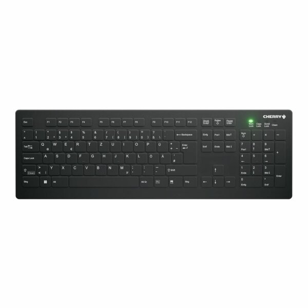 CHERRY Keyboard AK-C8112 Medical wireless sealed [DE] black IP68 kabellos, vollversiegelt, IP68