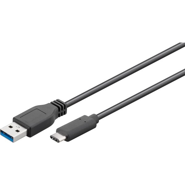 Kabel USB-C <=> USB-A 3.0  0,5m black