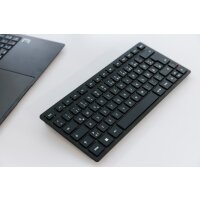 CHERRY Keyboard KW 9200 MINI Wireless [DE] black BT Multi-Device Kompakttastatur