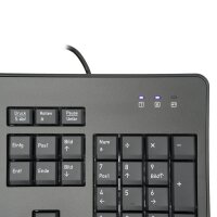 TERRA Keyboard 1500 Corded [DE] USB black Copilot QWERTZ, 105 Tasten, kabelgebunden, 1,80m