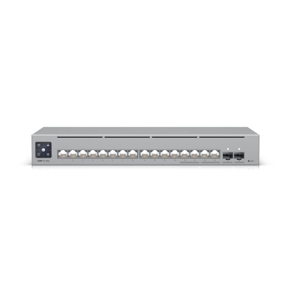 Ubiquiti Switch UniFi 12xRJ45 GBit/4xRJ45 2.5G/2xSFP+ Managed Max optional 19" Rack-Mountable, 1,3" Touchscreen