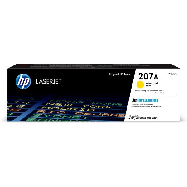 Toner HP 207A LaserJet M255dw/M283fxx Gelb  W2212A Ergiebigkeit 1.250 Seiten