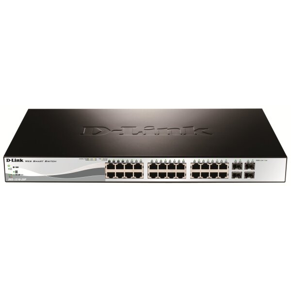 D-Link Switch DGS-1210-28P/E 24xGBit/4xSFP 19" Managed PoE (193W)