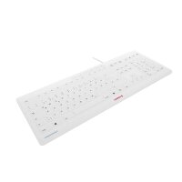 CHERRY Keyboard STREAM PROTECT [DE] white grey +++ mit hochwertiger Schutzmembran