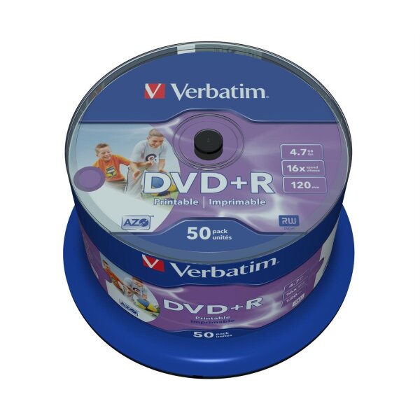 DVD ROH+R 4.7GB/ 16x Verbatim print. (50er Sp.)