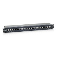 Equip Patchpanel CAT6 24 Port black 19" (1HE)