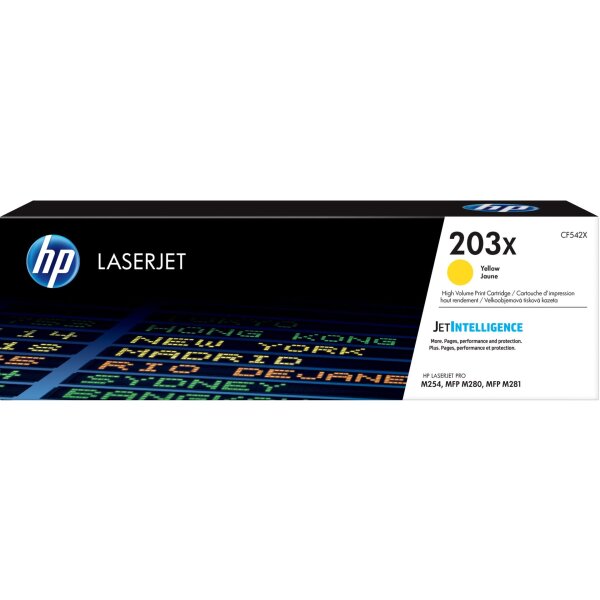 Toner HP Laser 203X Yellow CF542X hohe Reichweite