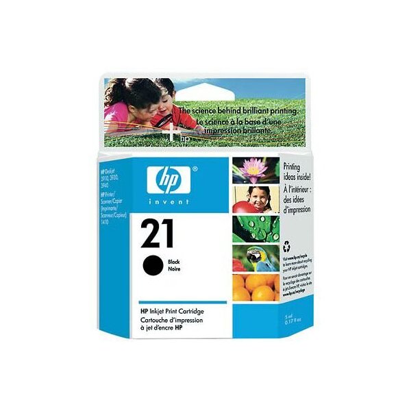 Tinte HP DJ 3940/PSC 1410 BLACK No.21 C9351AE