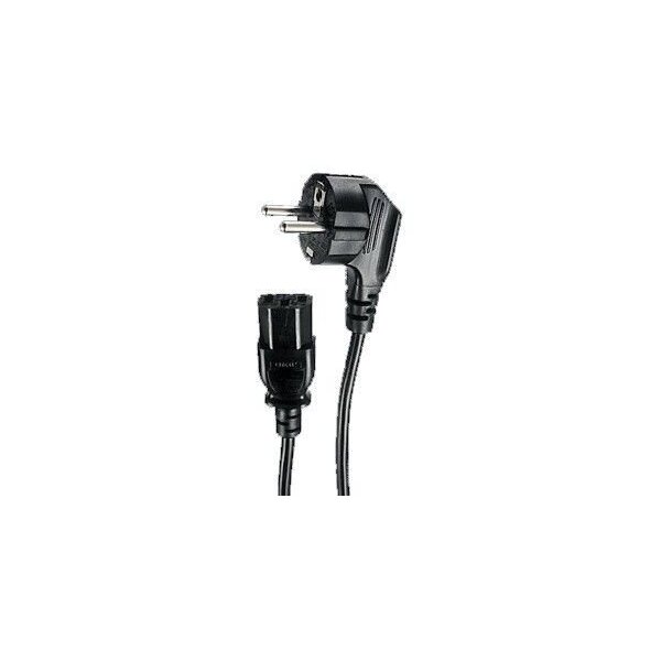 Kabel Netz/Kaltgerätestecker 1.8m black (Schuko)