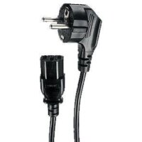 Kabel Netz/Kaltgerätestecker 1.8m black (Schuko)