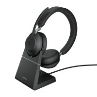 Jabra Headset Evolve2 65 USB-A BT mit Ladestation Zertifiziert für Microsoft Teams, mit Ladestation