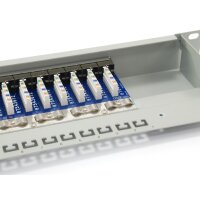 Equip Patchpanel CAT6 24 Port lightgrey 19" (1HE)