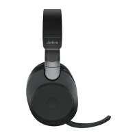 Jabra Headset Evolve2 85 UC Stereo Klinke BT 3,5mm Stecker, Geräuschisolierung, Schwarz