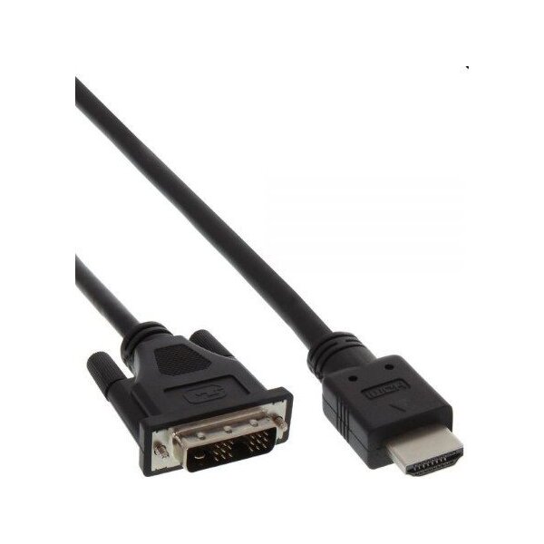 Kabel DVI-D <=> HDMI 1m St/St black