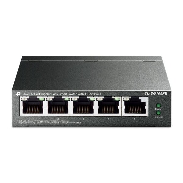 TP-LINK Switch TL-SG105PE 5xGBit 4xPoE+ Unmanaged Metallgehäuse