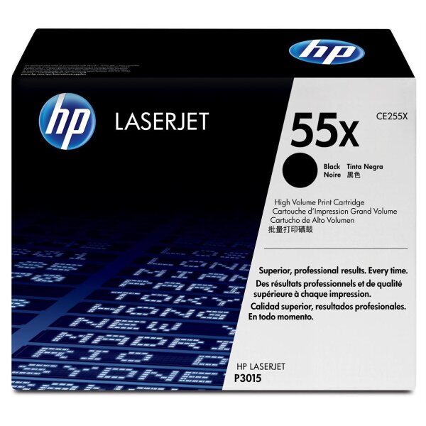 Toner HP LaserJet P3015 Serie CE255X (12.5K) black