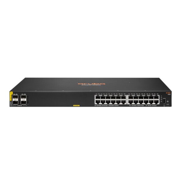 HPE Aruba Switch CX 6100 24G 4SFP+ 24xGBit/4xSFP+ PoE 370W JL677A