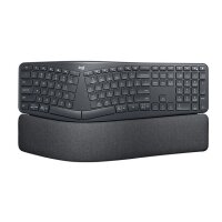 Logitech Keyboard K860 ERGO Split Ergonomic [DE] graphite  mit Handballenauflage