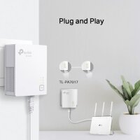 TP-LINK Powerline Gbit AV1000 1xLAN  Kit Kit bestehend aus 2 TL-PA7019 Adaptern