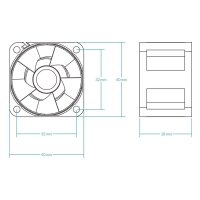 Lüfter Gehäuse Arctic S4028-15K / 40mm Server