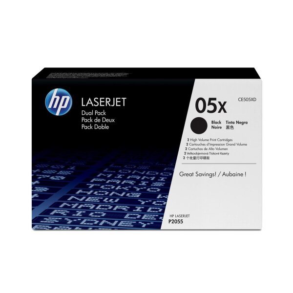 Toner HP LaserJet P2055D black CE505XD( 2x)