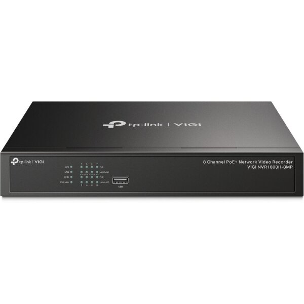 TP-LINK 8 Channel PoE+ Network Video Recorder VIGI NVR1008H-8MP  +++ PoE+, 4K Video Output, 8-Channel Live View