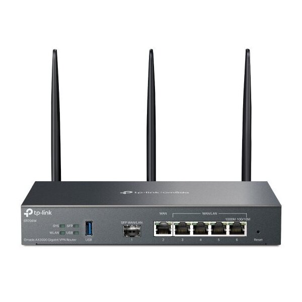 TP-LINK 5 Port Gigabit Multi-WAN Router (bis 4xWAN/LAN) 1xSFP High-speed performance,Wifi 6,