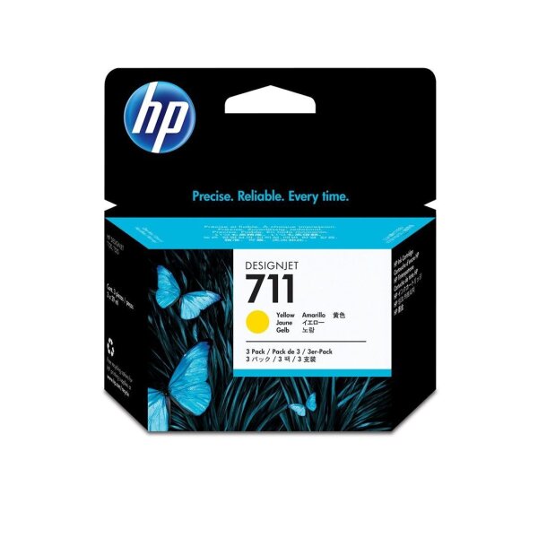 Tinte HP Dsgnj T52x yellow No.711 CZ136A