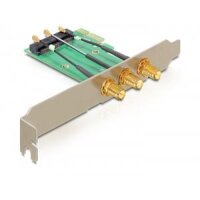 Delock PCI Express Karte > Mini PCIe Slot + 3 RP-SMA...