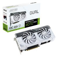 ASUS VGA 12GB RTX4070 SUPER-DUAL-O12G-WHITE 3xDP/2xHDMI DUAL-RTX4070S-O12G-WHITE