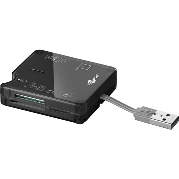 Card Reader extern All-In-One USB 2.0 Black 480 Mbit/s, 6 Kartenschächte