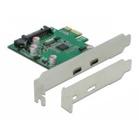 Delock PCIe x1 Card (2x USB Type-C  USB3.2 Gen1)...