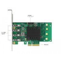 Delock PCIe x4 Karte zu 4 x extern USB 3.0 Typ-A Quad Channel +++