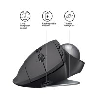 Logitech Trackball MX ERGO Wireless Ergonomic black  20° Vertikal