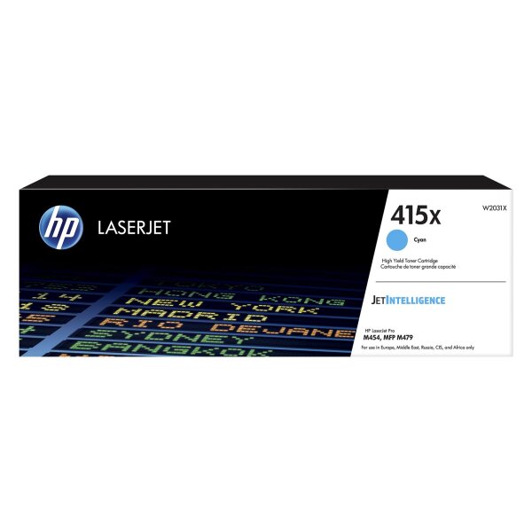 Toner HP LaserJet Pro M454/M479 Cyan W2031X HP 415X Cyan/6,000 Seiten