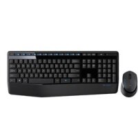 Logitech Desktop MK345 Wireless Comfort [US/EU] black für Rechtshänder, Handballenauflage