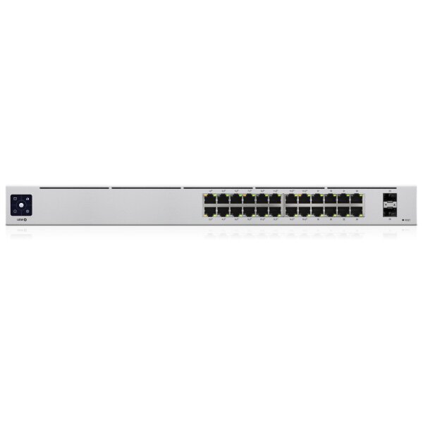 Ubiquiti Switch UniFi 24xRJ45 GBit/2xSFP Managed 16xPoE 95W Gen2 19" Rack-Mountable, Fanless, 1,3" Touchscreen